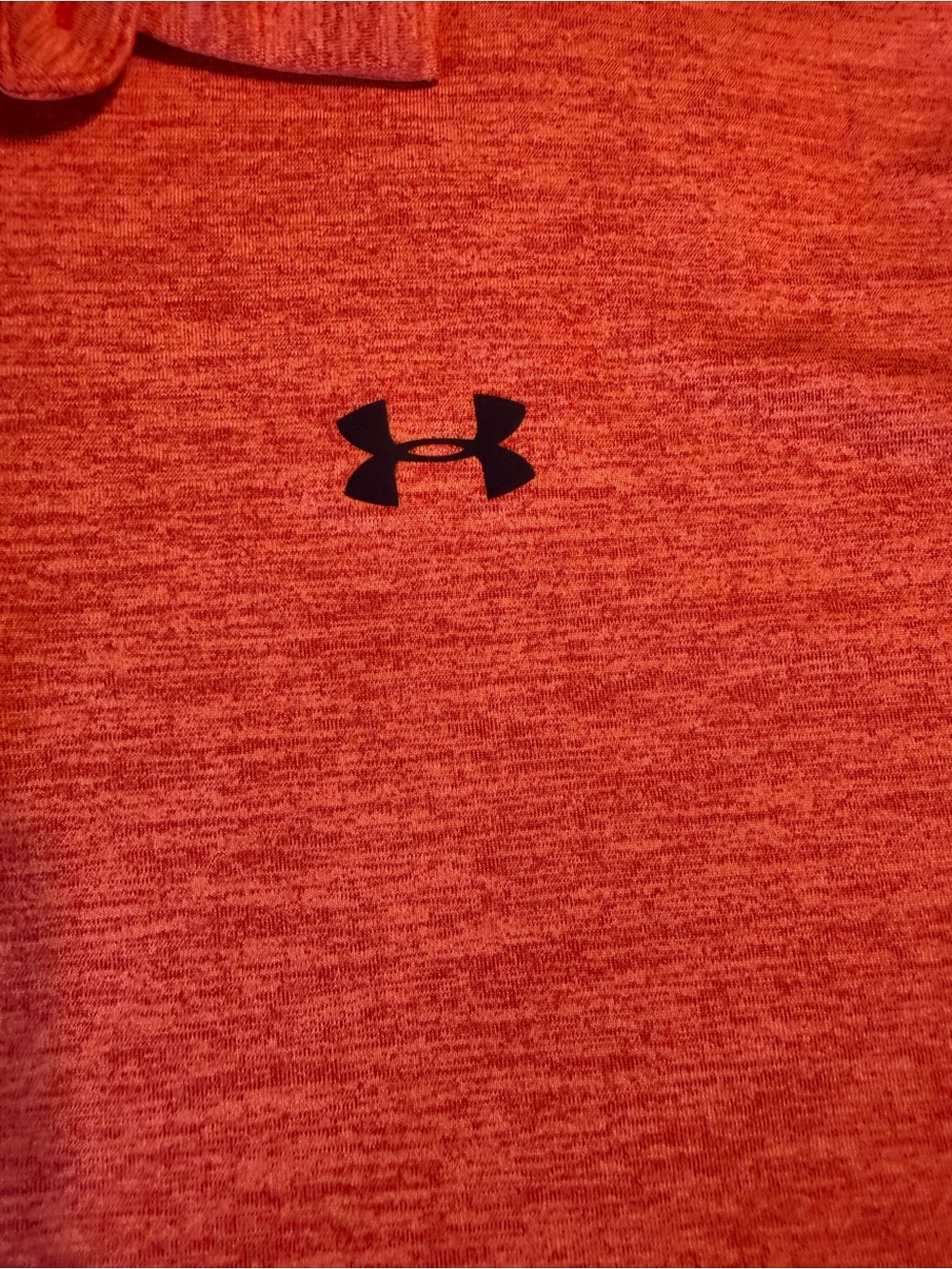 Under Armour Men’s Orange Polo Performance Shirt size XL custom - Picture 2 of 4